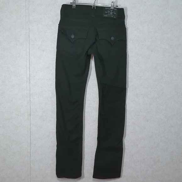 LKNW True Religion Ricky Relaxed Stretch Straight Leg Jet Black Mens Jeans 28/33 - Picture 6 of 8